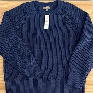 Women’s J.Crew blue shaker stitch sweater
